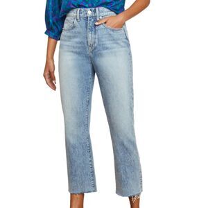 Veronica Beard Carly Kick-Flare High Rise Jean in Pebble Stone Women's Size 28